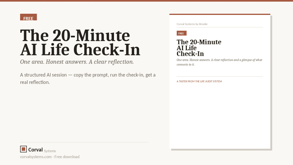 The 20-Minute AI Life Check-In